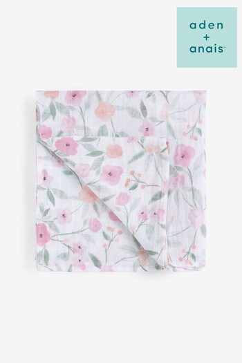 aden + anais™ Large Cotton Muslin Blanket Ma Fleur (A84483) | £17