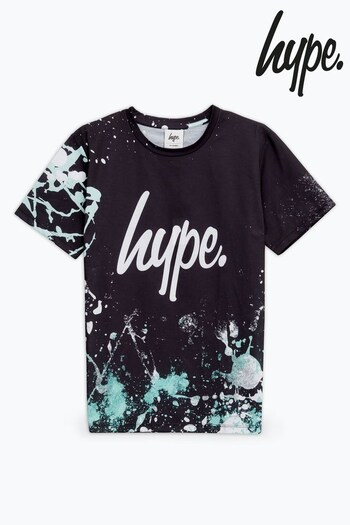 Hype Boys Black Cold Splat Script T-Shirt (A84506) | £18