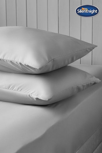 Silentnight Set of 2 Grey Supersoft Pillowcases (A84704) | £10