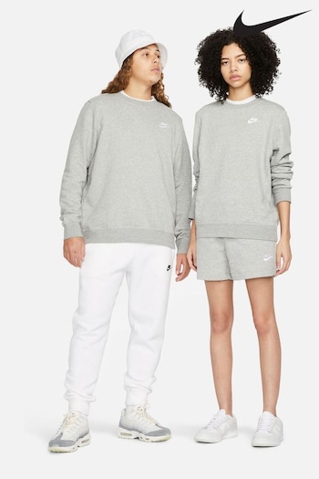 Nike Grey Club Fleece Crew Sweatshirt (A84955) | £55