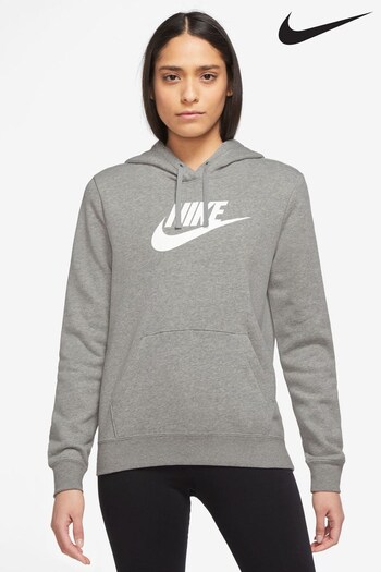Nike Grey Club Fleece Logo Hoodie (A84958) | £60