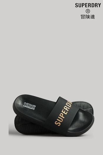 Superdry Code  Logo Pool Black Sliders (A84985) | £27