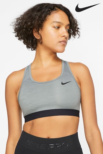 Nike Grey Nike Swoosh Medium Support Sports Bra (A85036) | £25 - £28