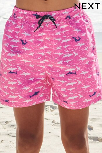 Pink Geo Shark Swim Shorts kors (3-16yrs) (A85074) | £7 - £15
