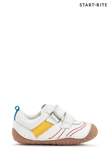 Start Rite Little Smile White Leather Riptape Baby Shoes (A85156) | £33