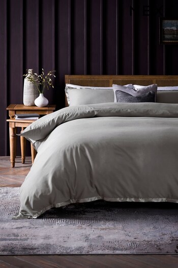 Grey Soft Touch Brushed Border Duvet Cover & Pillowcase Set (A85268) | £24 - £50