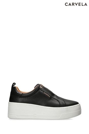 Carvela Connected Laceless Black Trainers (A85470) | £139