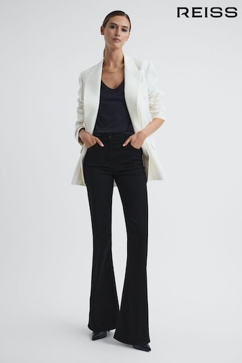 Reiss Black Beau High Rise Skinny Flared Jeans and (A85488) | £135
