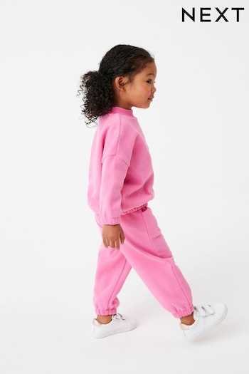 Bright Pink Sweat Top and Jogger Set (3mths-7yrs) (A85581) | £14 - £18