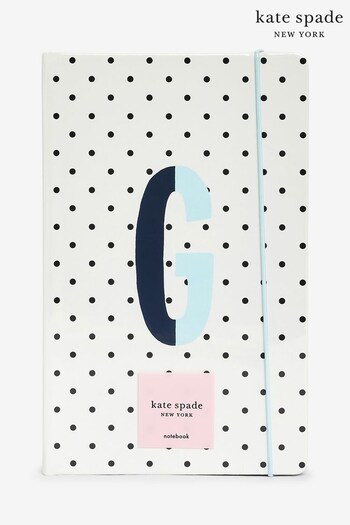 kate spade new york White Initial Take Note Sparks Of Joy Large Notebook (A85688) | £18.50