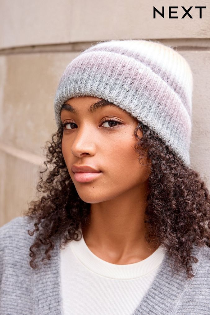 Grey top beanie womens