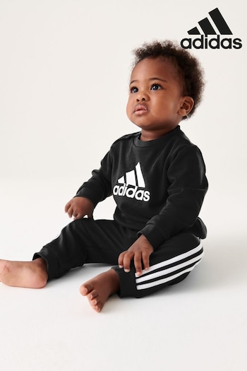 adidas Black men adidas Badge of Sports French Terry Essential Tracksuit (A85911) | £28