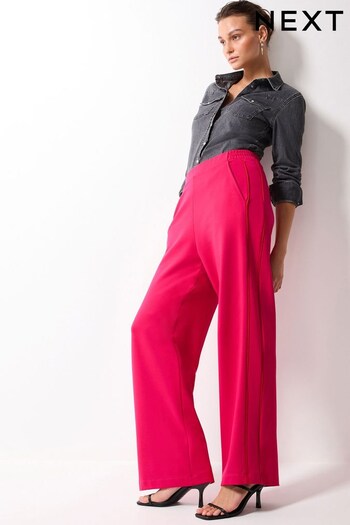 Pink Jersey Wide Leg Side Stripe Trousers (A85919) | £40