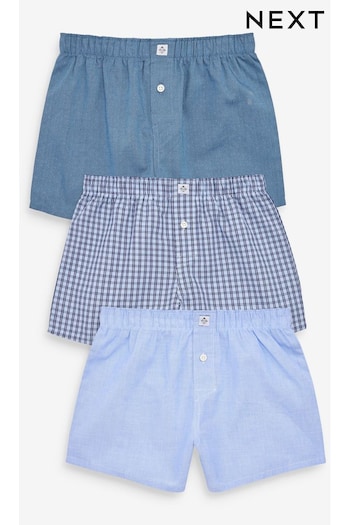Blue Woven Trunks Three Pack (2-16yrs) (A86197) | £12 - £17