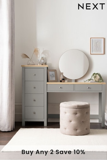 Dove Grey Malvern Paint Effect Side Pedestal Console Dressing Table (A86223) | £499