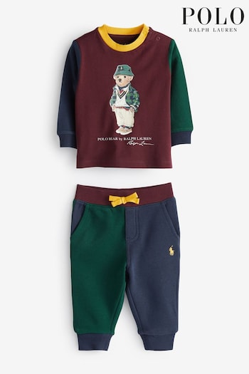 Polo Ralph Lauren item Red Colourblock Bear Tracksuit Set (A86435) | £109