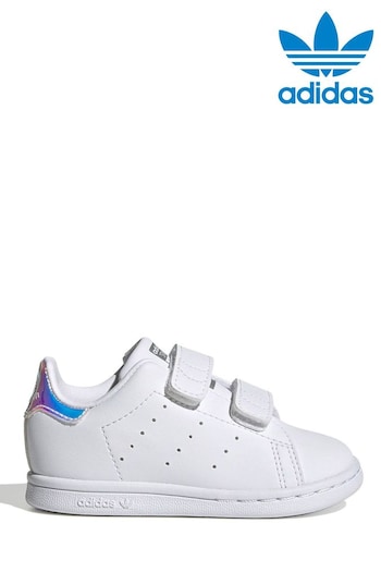 adidas Originals Infant Stan Smith White Strap Close Trainers (A86439) | £38
