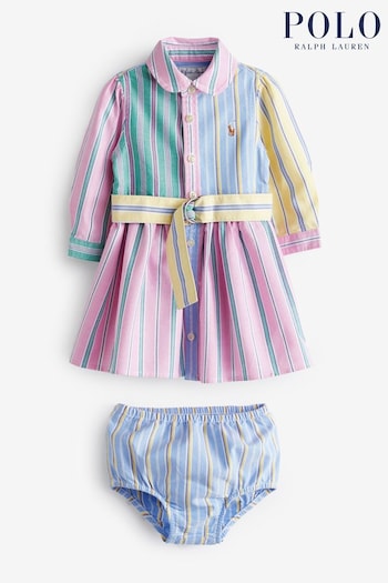 Polo Ralph Lauren Baby Pink Fun Shirt Dress (A86448) | £115