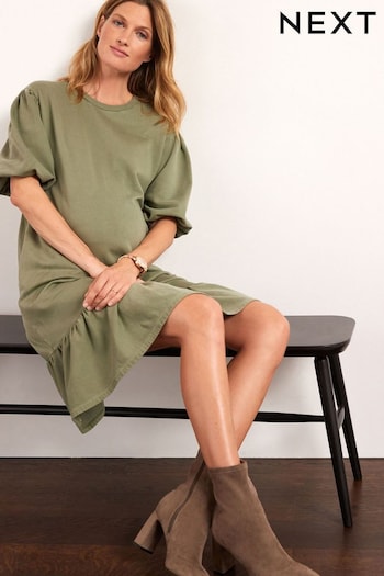 Green Maternity Tiered Smock Dress (A86832) | £38