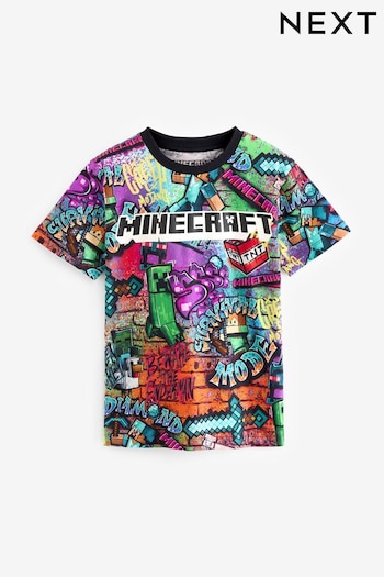 Grafitti FUNKO Licensed Minecraft Tshirt with Creeper Pocket POP Toy (4-16yrs) (A87082) | £14 - £19