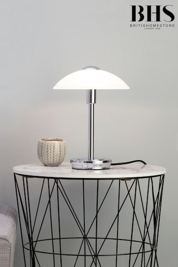 BHS Silver Archie Touch Lamp (A87091) | £40