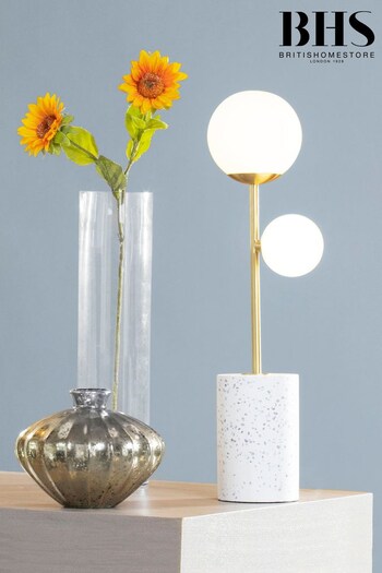 BHS White Forella Terrazzo Table Lamp (A87101) | £60