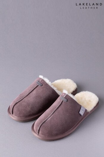 Lakeland Leather Ladies Sheepskin Seam Slider Slippers (A87871) | £60