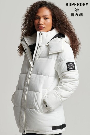 Superdry Cream Expedition Cocoon Padded Coat: Jacket (A87915) | £130