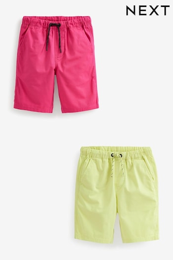Pink/Yellow Pull-On Shorts 2 Pack (3-16yrs) (A88551) | £7 - £12