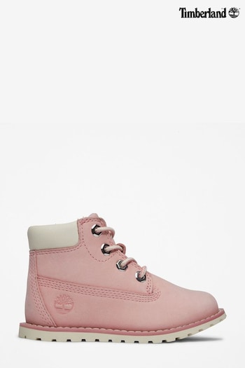Timberland Pink Pokey Pine 6 Inch Side Zip Boots Ermanno (A88951) | £55