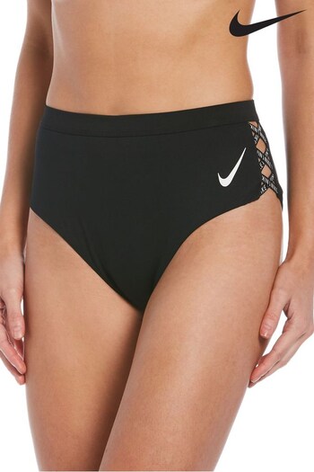Nike Black Sneakerkini High Waisted Bikini Bottoms (A89270) | £34