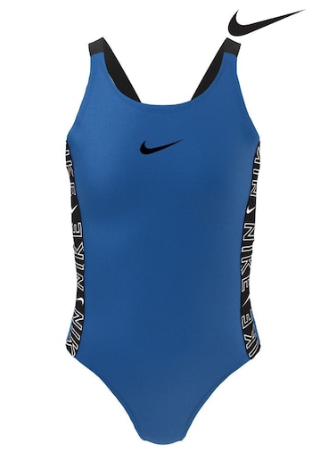 Nike Blue Logo Tape Fastback Swimsuit (A89315) | £28