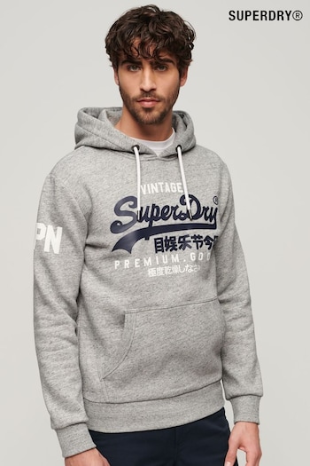 Superdry Grey Vintage Logo Hoodie (A89589) | £50