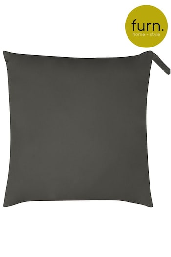 furn. Grey Plain Large Water UV Resistant Outdoor Floor Cushion (A89633) | £42