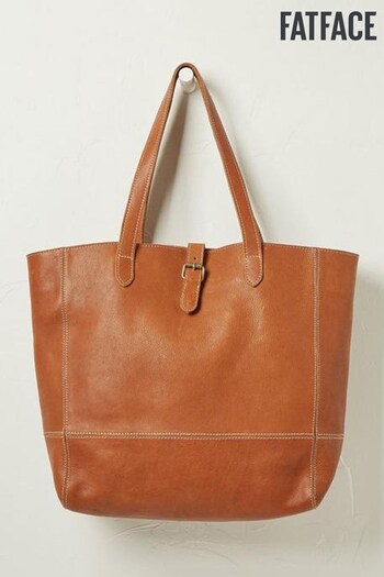 FatFace Brown Leather Olivia Tote Bag (A89907) | £95