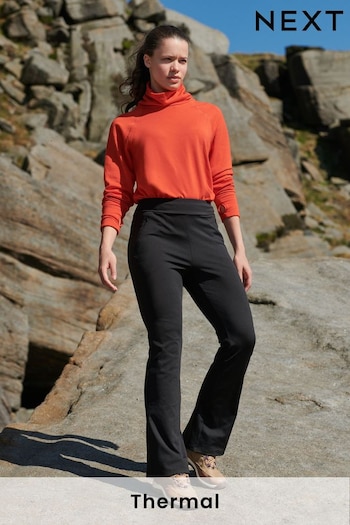 Black Wide Leg Next Elements Outdoor Thermal Trousers (A90156) | £36