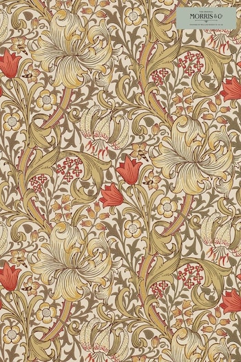 Morris & Co. Orange Golden Lily Wallpaper Wallpaper (A90579) | £126