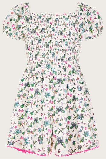 Monsoon Green Dragonfly Shirred Playsuit (A90830) | £30 - £35