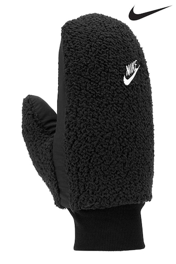 Nike Black Black Youth Sherpa Mittens (A91190) | £40