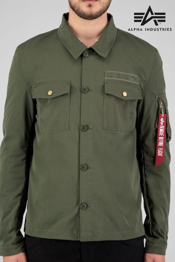 Alpha Industries Green Overshirt Jacket (A91370) | £145