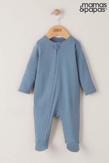 Mamas & Papas Blue Petrol Basic Zip All-In-One (A91389) | £16