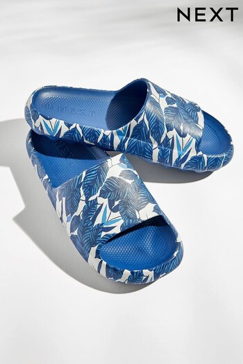 Blue Chunky Slider GRAY Sandals (A91535) | £18