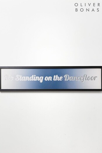 Oliver Bonas Blue No Standing On The Dancefloor Framed Wall Art (A91537) | £80