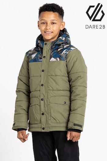 Khaki Green Dare 2b x JuzsportsShops Boys Virtuoso Ski Jacket (A91602) | £85