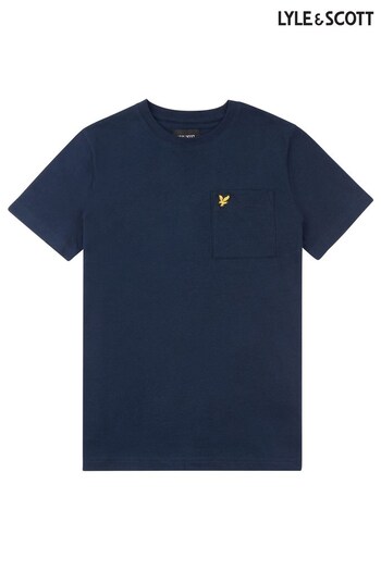 Lyle & Scott Blue Boys Pocket T-Shirt (A92031) | £25 - £30