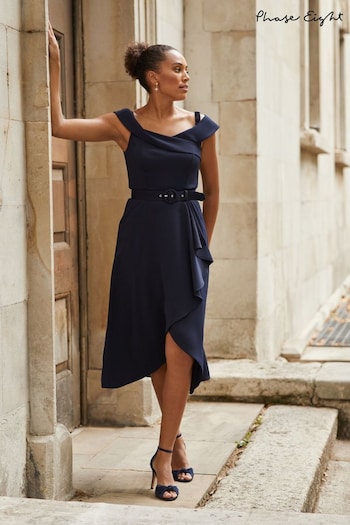 Phase Eight Blue Ashleigh Bardot Dress (A92223) | £140