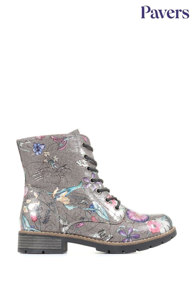 Buy Women s Boots Grey Pavers Footwear Online Next UK