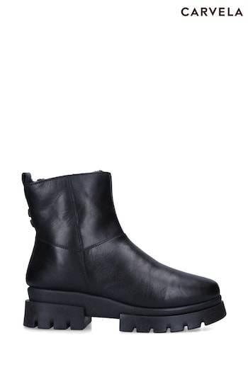 Carvela Comfort Black Run Faux Fur Boots (A92533) | £169