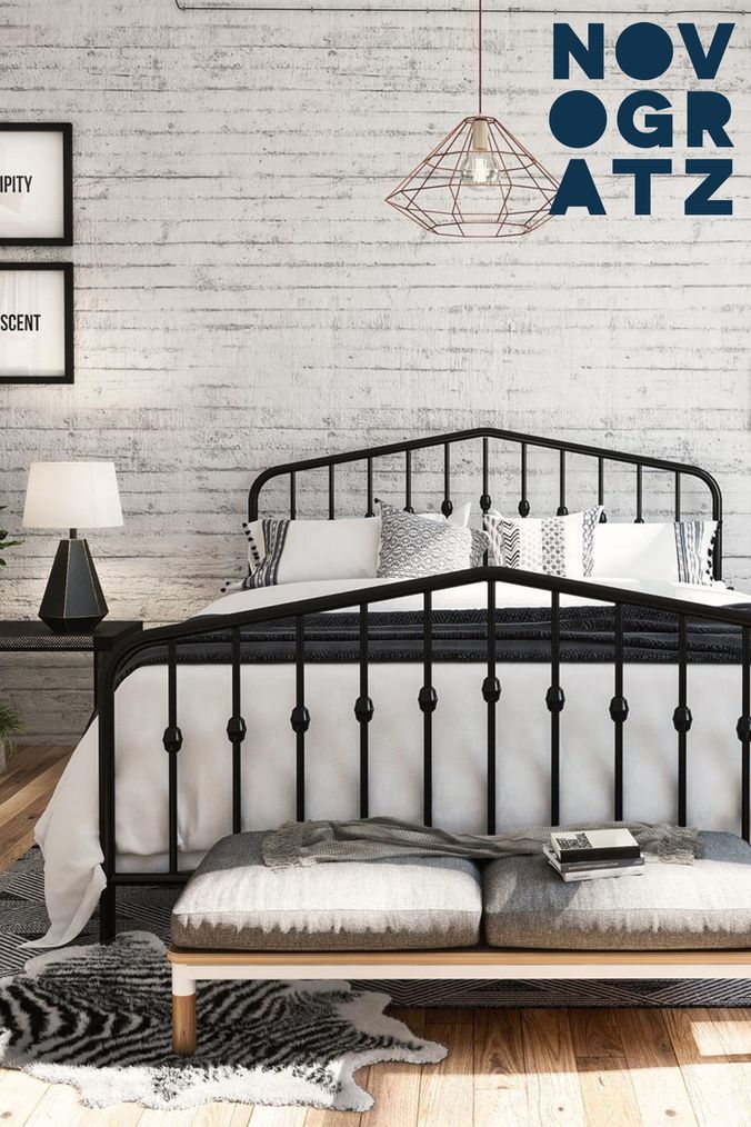 Novogratz bushwick metal clearance bed king