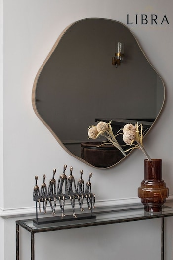 Libra Gold Large Champagne Organic Metal Framed Mirror (A93743) | £475